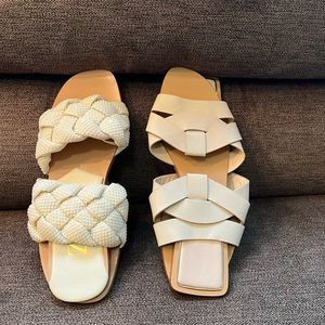 2 Pairs of Zara Slide Sandals NEW